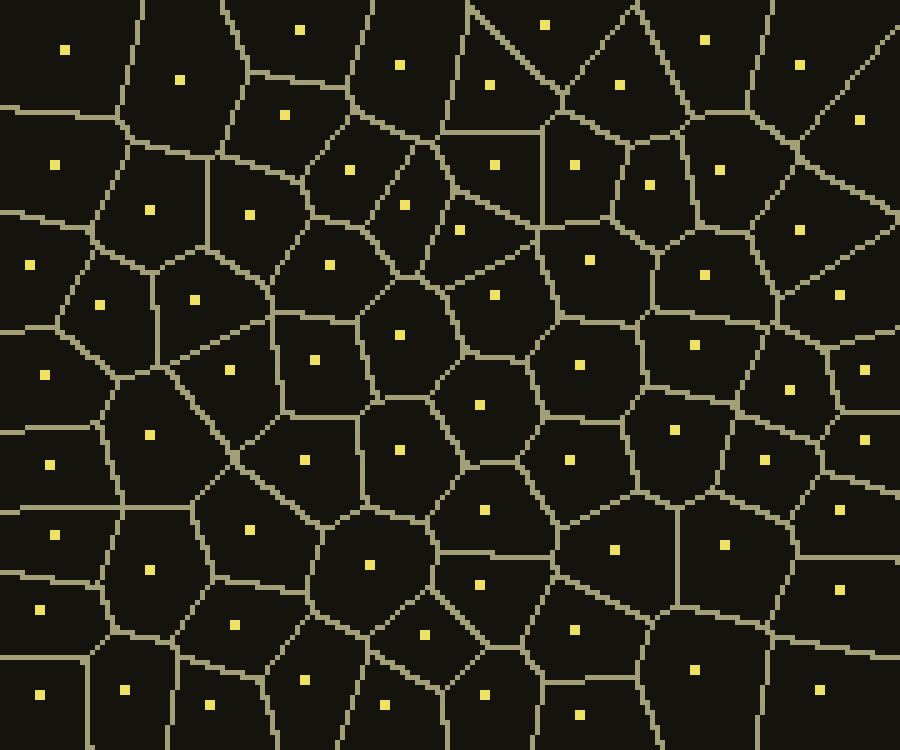 Relaxed Voronoi cells